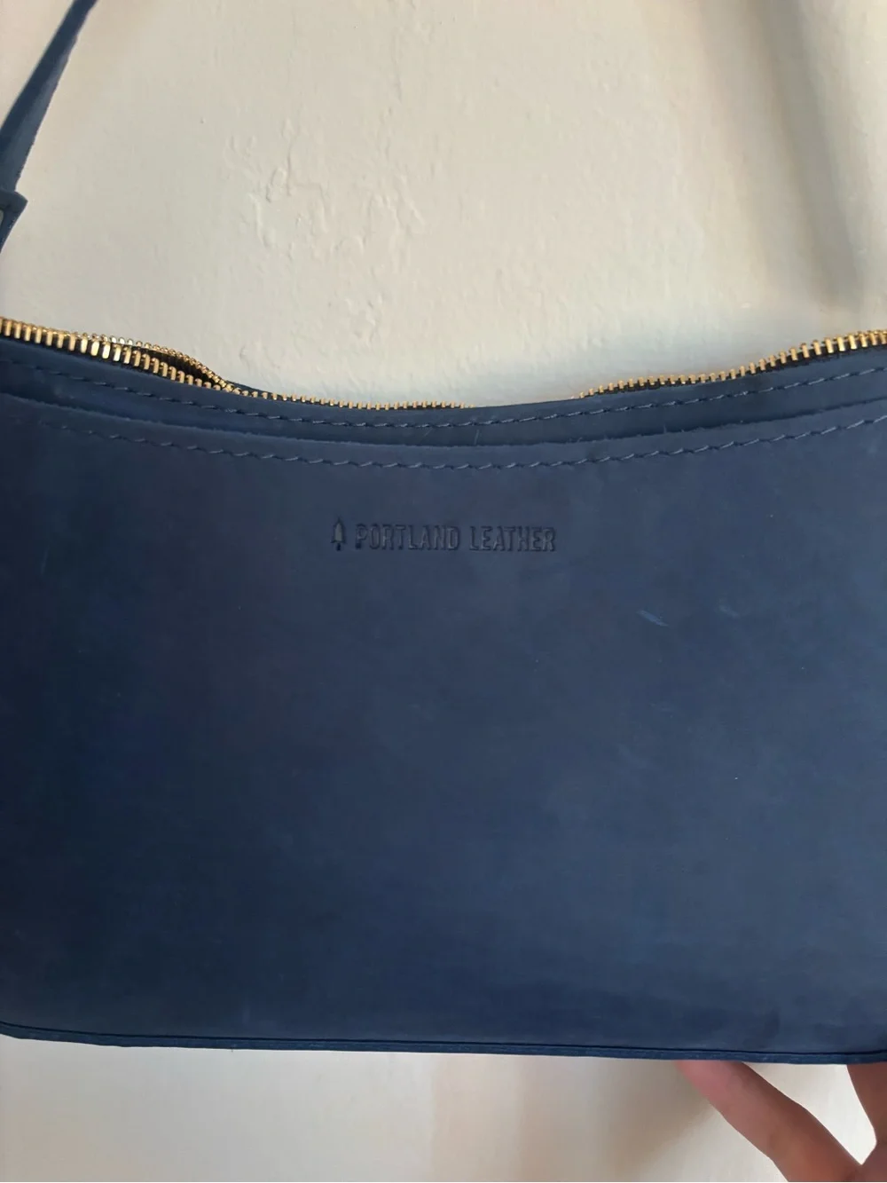 Portland Leather Lucy Shoulder Bag in Westward Blue